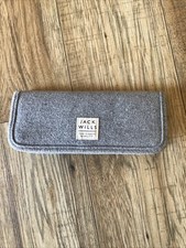 VGC JACK WILLS GREY MARLE MAKE-UP BRUSH PENCIL CASE BAG
