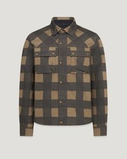 Belstaff Mansion Men's Shirt Chequered - Olive/Black