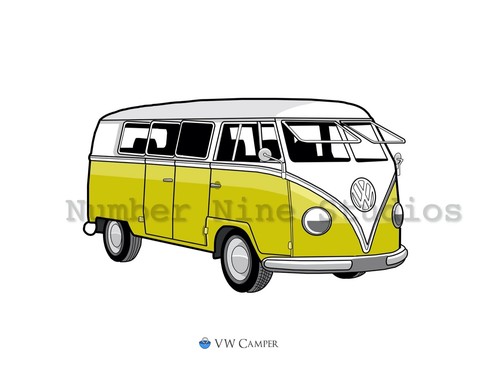 Camper split screen artwork - camper,
