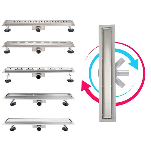 Stainless steel linear shower - stainless,