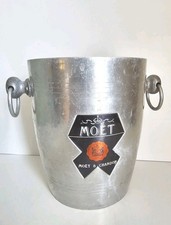 Vintage Champagne Moet & Chandon Metal Drinks Ice Bucket 