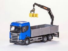 EMEK - Blue Truck with HIAB Rear Loading Crane - Scania CR 500 6x4 -...