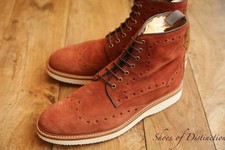 Oliver Sweeney Walberswick Rust Suede Derby Brogue Boots Shoes Mens UK 9 US 10