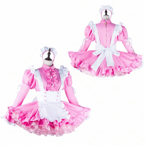 French maid sissy girl - girl, pink