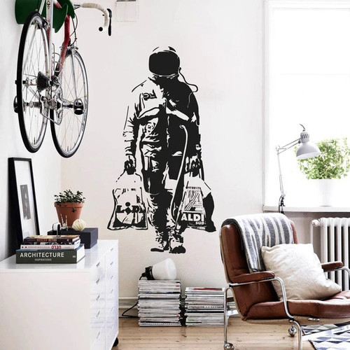 Banksy astronaut wall - banksy, decal