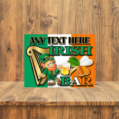Personalised irish bar - irish, metal