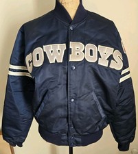 Vintage 90’s NFL Dallas Cowboys STARTER Satin Bomber Jacket Men’s Size MEDIUM