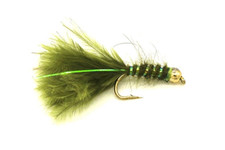 6 x Goldhead Nugget - Olive-