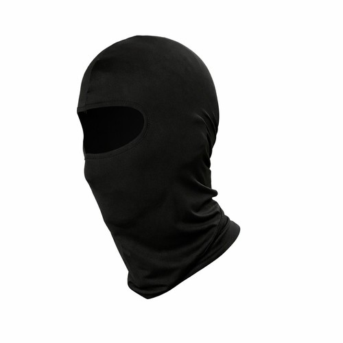 Black balaclava face mask - black,
