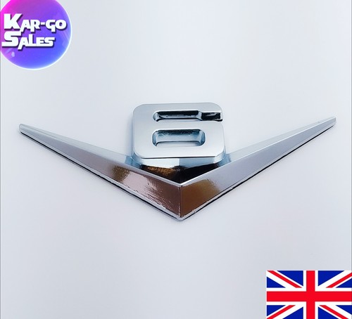 Chrome metal emblem car - v6,