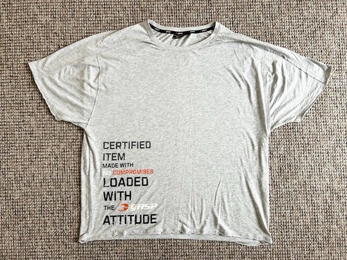 Gasp tee shirt new grey - tee, new.