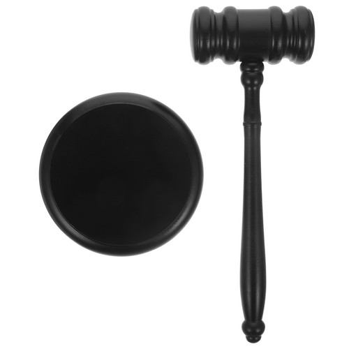 Set wooden judge gavel - set,