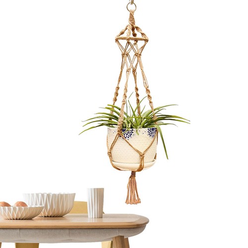 Large pot holder macrame - macrame, plant