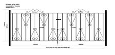 Classic Metal Scroll Driveway Gates from 7ft to 10ft GAPS x 914mm H wrought iron
