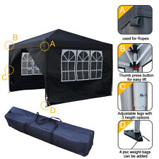 New 3m x 3m Waterproof Pop Up Gazebo Garden Wedding Party Canopy Tent with Sides