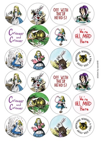 Alice wonderland stickers - wonderland,