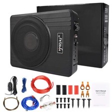 10" Car Subwoofer Active Underseat Bass Box Audio Sub Speaker Amplifier 12V 600W
