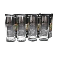 JD MAKE IT COUNT NO7 TALL GLASSES SET OF 4 COLLECTABLES MANCAVE BAR PARTY