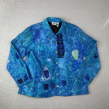 VTG Chicos 100% Silk Teal