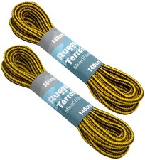 Shoe Laces For Hiking or Work Boots 2 Pairs Gold Brown Round 140cm