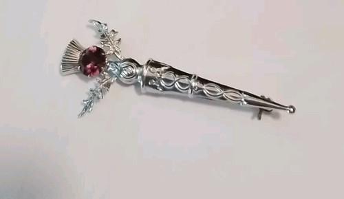 Vintage signed mizpah kilt pin - signed,