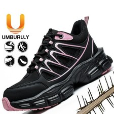NEWWomen Ladies Lightweight Safety Shoes Steel Toe Cap Work Trainers Hiking Boot