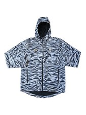 Men's adidas Juventus Football Club Zebra Print Windbreaker Hooded Jacket Medium