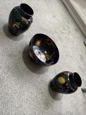 Royal Stanley 2 x Ginger Jars  and bowl Ware Jacobean Art Deco