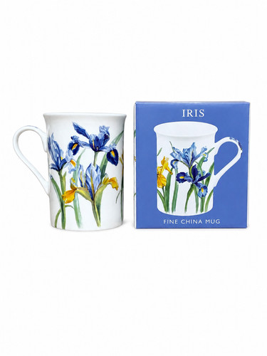 Iris flower mug fine china - iris,