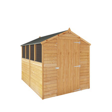 Waltons Refurbished 8 x 6 Garden Shed Single Door Apex Overlap Windowless Store