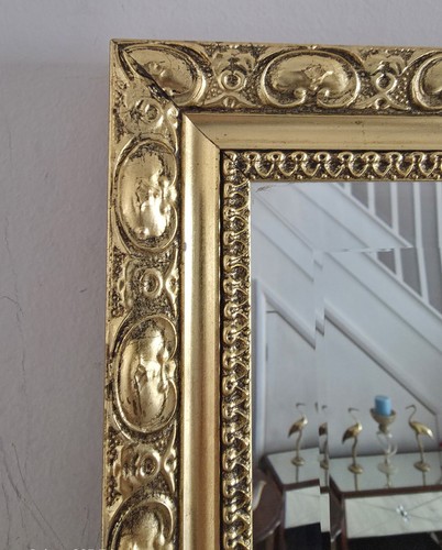 Golden decorative brass framed - golden, brass-framed