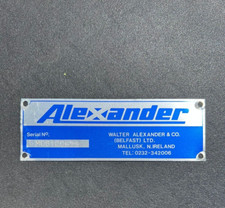 Alexander B23F Mercedes MB709D Grampian K403HRS Bus Van Chassis Body Plate Badge