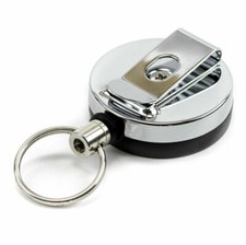 Retractable Key Chain Ring Stainless Steel Pull Recoil Rope Heavy Duty Cord