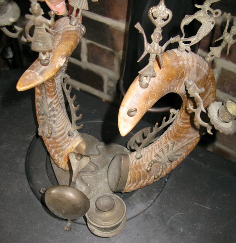 Antique vintage rams - rams, horn