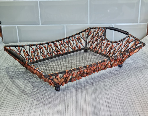 Vintage metal wire - metal, wood