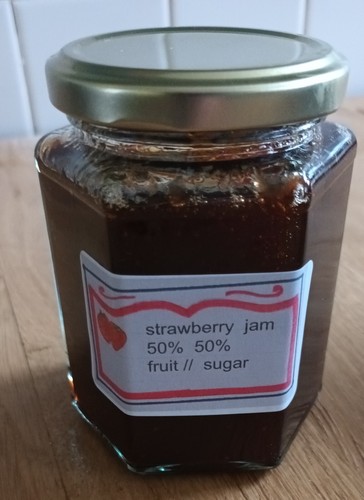 Strawberry jam jar - strawberry,