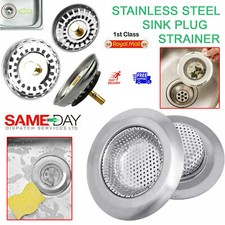 Premium Kitchen Sink Replacement Drain Waste Filter Plug Basin Strainer Drainer 