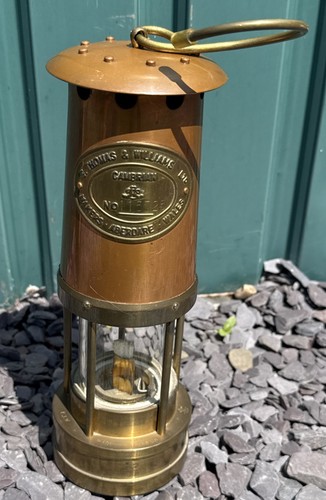 Vintage brass miners - miners, lamp