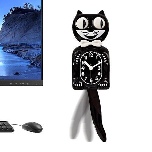 Classic black kit cat clock - 2d,