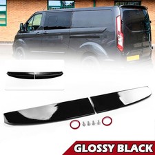 GLOSS BLACK REAR TWIN BARN DOOR ROOF SPOILER FOR FORD TRANSIT CUSTOM 12-20 NEW