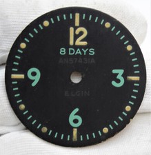 Elgin 8 Days Vintage US Air force Aircraft cockpit clock military dial grade 562