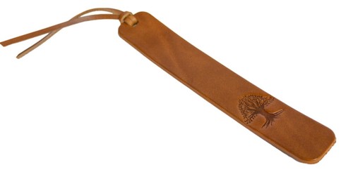 Leather bookmark tree design - leather,