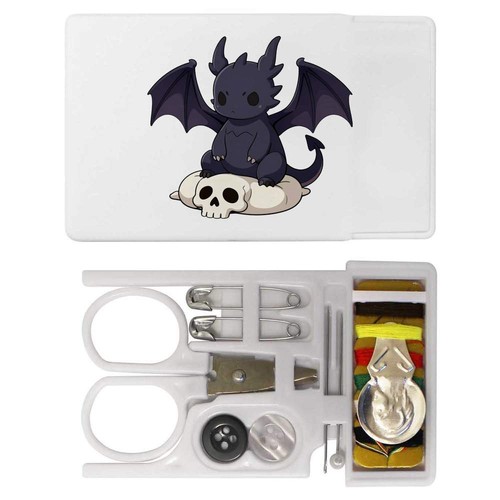 Chibi dragon skull pillow - dragon, on