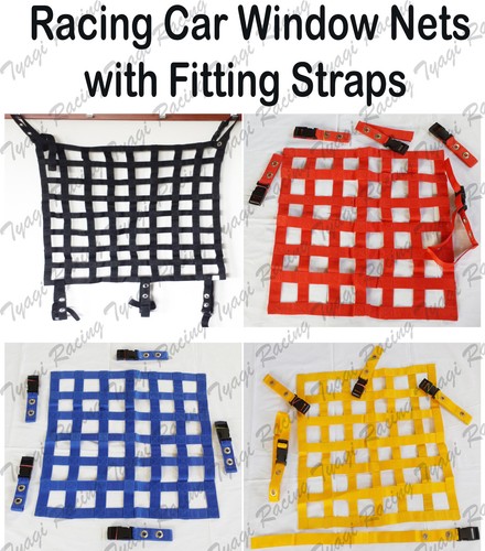 Racing car safety - window, net