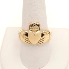 Solid 10k Gold Claddagh Ring