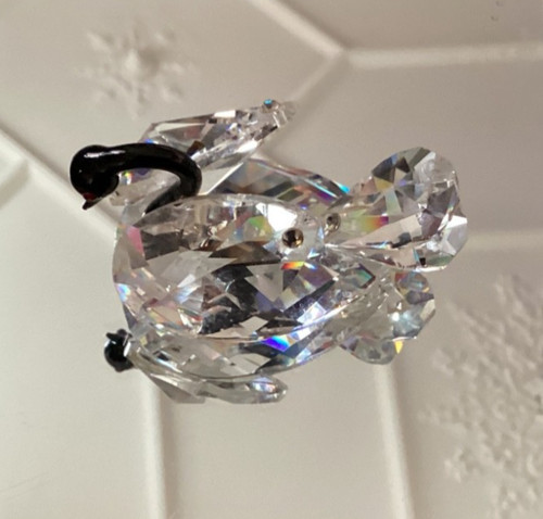 Swarovski swan black neck - black, and