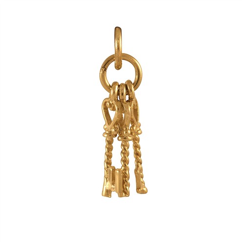 9ct gold love keys charm - 9ct, i