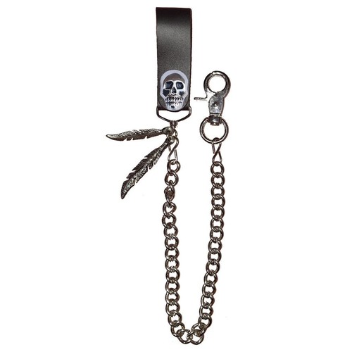 Skull feathers leather - skull,