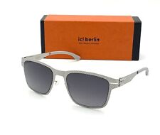 IC BERLIN  HASENHEIDE Grid Chrome / Light Gray  56mm Sunglasses