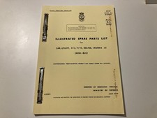 Illustrated Parts List for Car, Utility, Morris J2 - BMC B-series Reprint manual